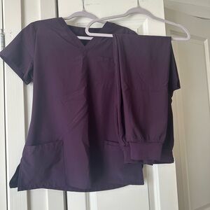 Women's Purple V-Neck Scrub